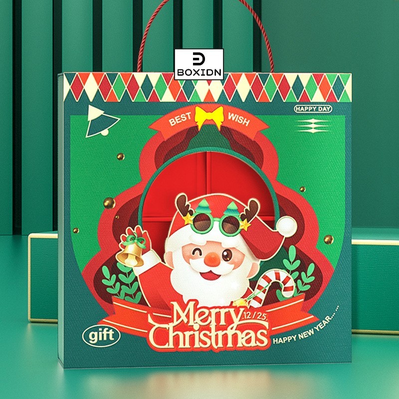 

Box Natal sekat 4 7,7cm box nastar natal box cookies natal dus kue