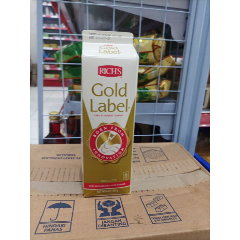 

Richs Label Emas Gold Label Whipping Cream 907 Gram