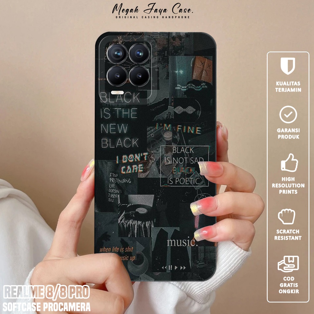 Softcase Hp REALME 8 / REALME 8 PRO - Case Hp REALME 8 / REALME 8 PRO Motif AESTH - Silikon Hp REALM