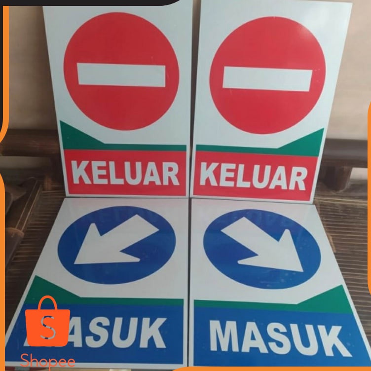 

KODE Q78J Terlaris Custom Rambu Lalu Lintas Masuk In dan Keluar Out Custom Elegan