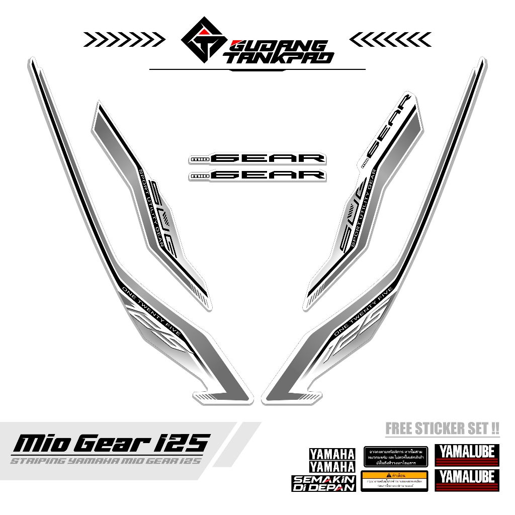 STRIPING VARIASI MIO GEAR / MTF5 / STIKER SET MOTOR MIO GEAR / STRIPING BODY MIO GEAR