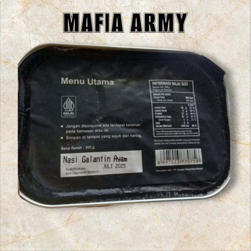 Brothoaly Ransum Makanan Nasi Kaleng Ransum Tni Naraga Tentara Survival Food