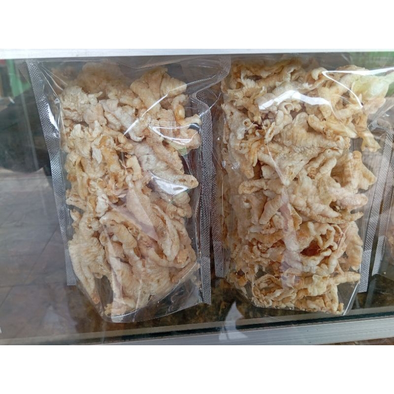 

keripik kripik ceker kulit ayam