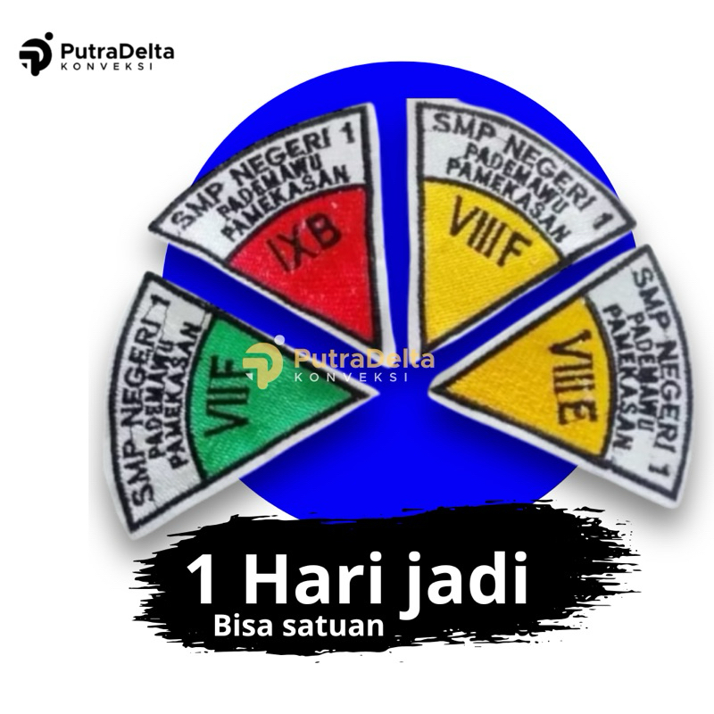 custom bet kelas , bordir logo sekolah bet bed badge kelas, nama, lokasi, sekolah, bet kelas bordir