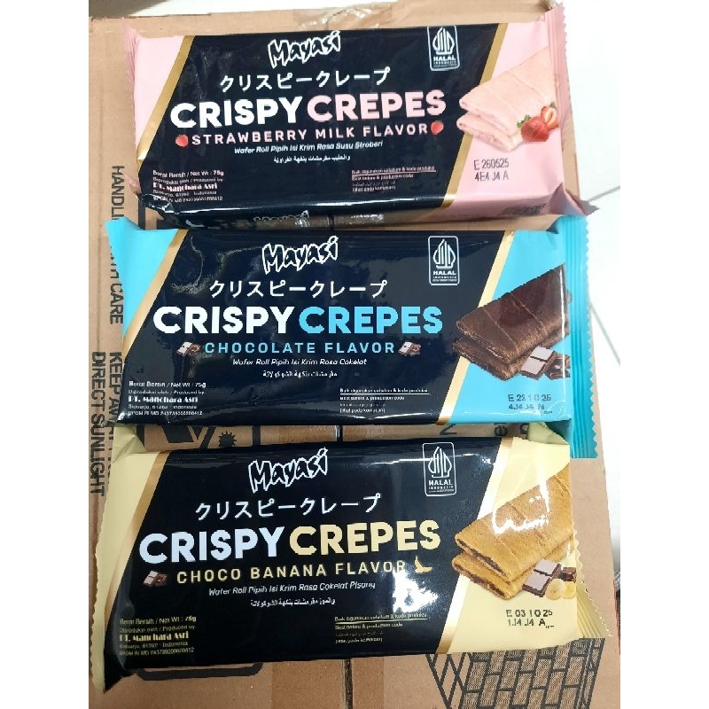 

Mayasi Crispy Crepes Strawberry Milk/Chocolate/Choco Banana 7Gr