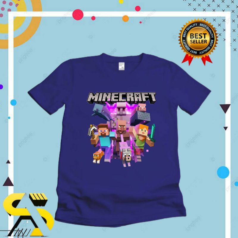 BAJU ANAK KAOS ANAK  MINICRAFT
