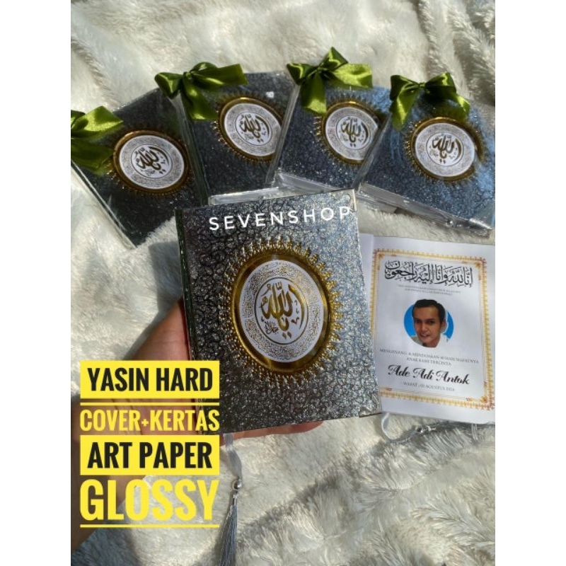 yasin hard cover souvenir tahlil yasin kertas art paper