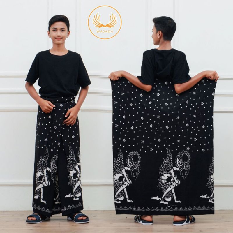 Sarung anak laki laki usia SD SMP motif Wayang Sarung anak printing pekalongan