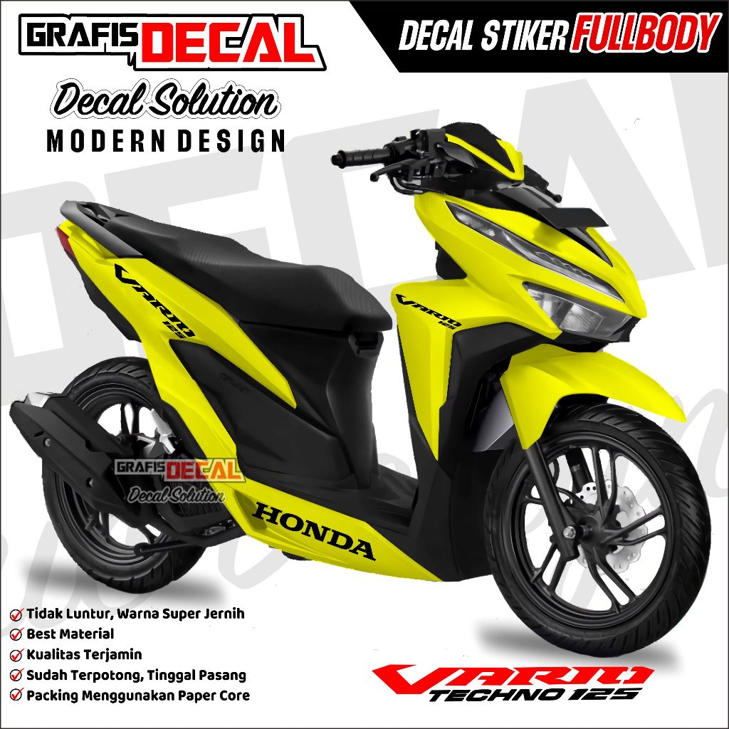 Decal Stiker VARIO 125 New Led Keyles Motif Polos Simpel