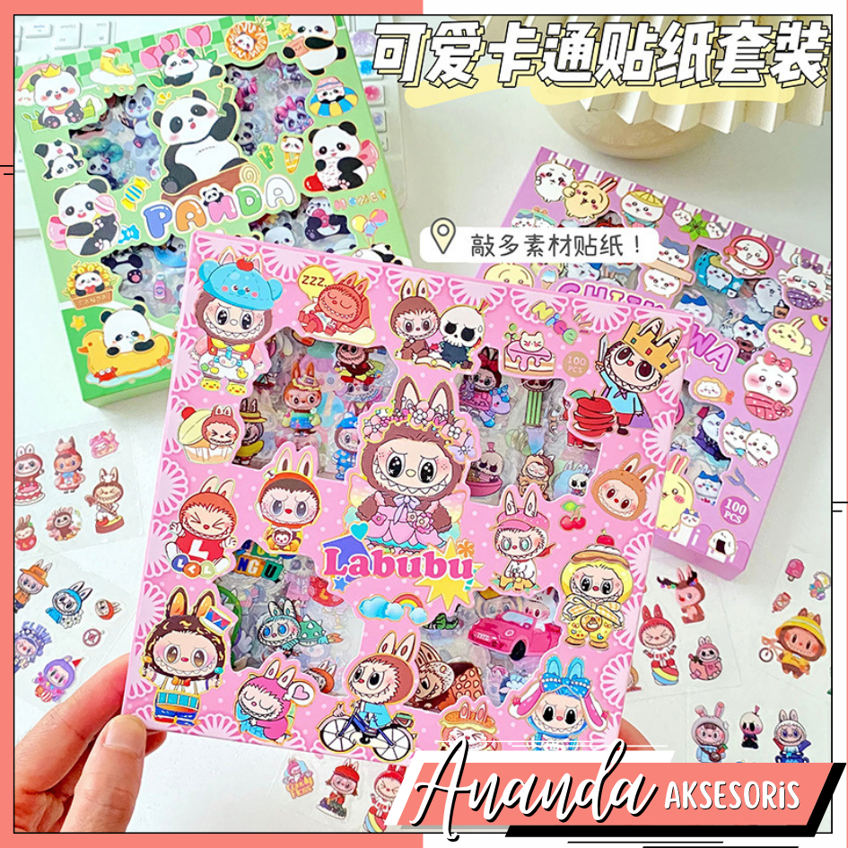

Stiker Motif Kartun Korea Lucu Anti Air 1 box 100lbr /Dekorasi /Stiker kartun tahan air