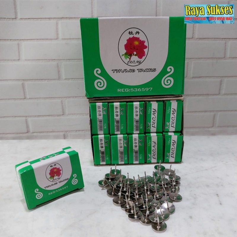 Paku Payung Peony (1 Box Besar =500 Pcs)/Paku Payung/Pines Peony