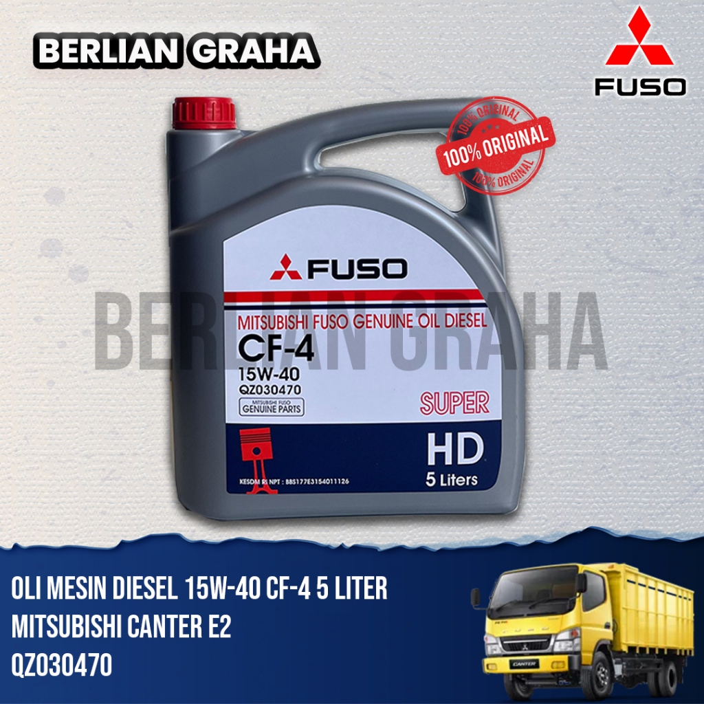 Oli Mesin Canter / Colt Diesel 15W - 40 CF-4 Super 5 Liter Original Mitsubishi | QZ030470