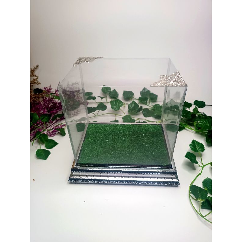 Tempat Kotak Seserahan Pernikahan Alas Rumput Tutup Mika