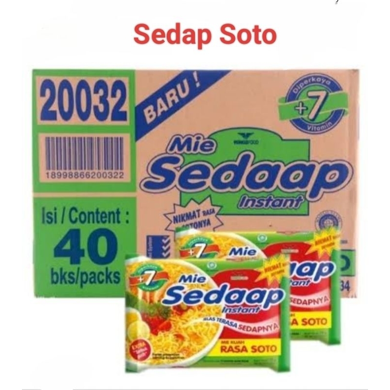 

Sedaap Soto Kuah 75 gr 1 kardus isi 40 pcs