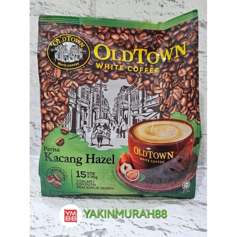

GFD KOPI OLD TOWN HAZELNUT 3IN1 WHITE COFFEE MALAYSIA ISI 15 SACHETS