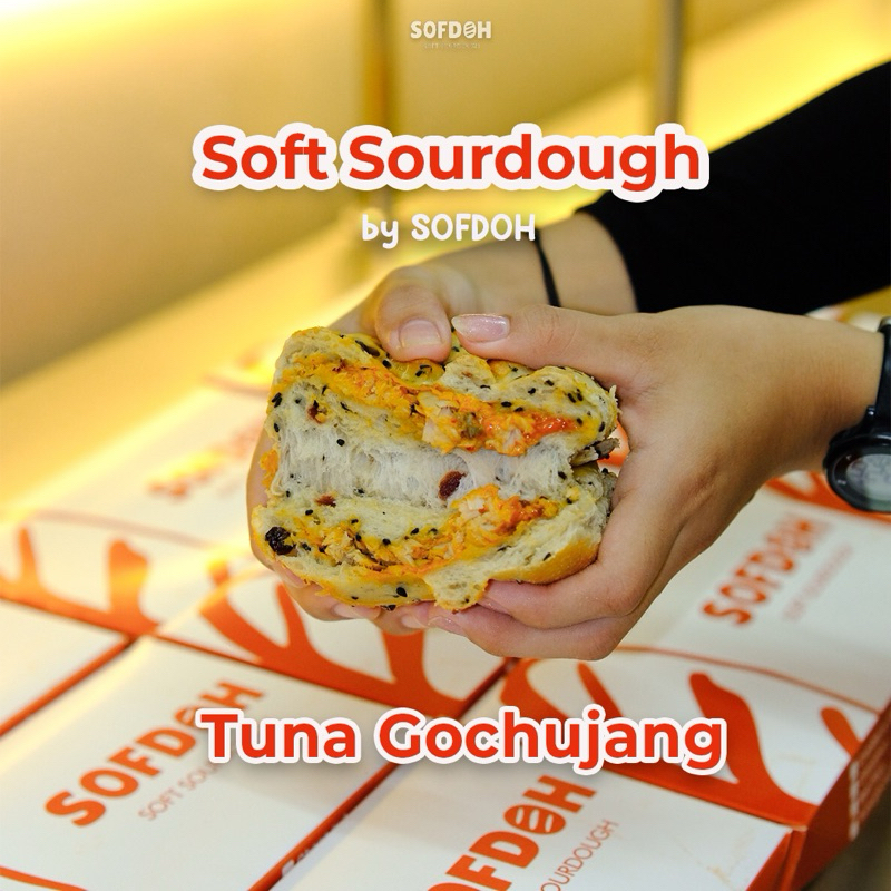 

Soft Sourdough Tuna Gochujang by SOFDOH. Less gluten, egg free, cocok untuk diet.