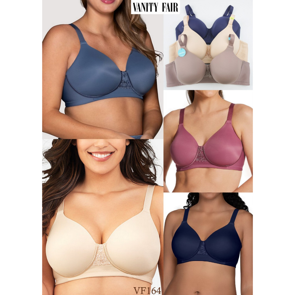 Bra Wanita Tanpa Kawat Busa Tipis VANITY FAIR Wireless Big Size  42DDD 44D Full Cup Women Pakaian Da