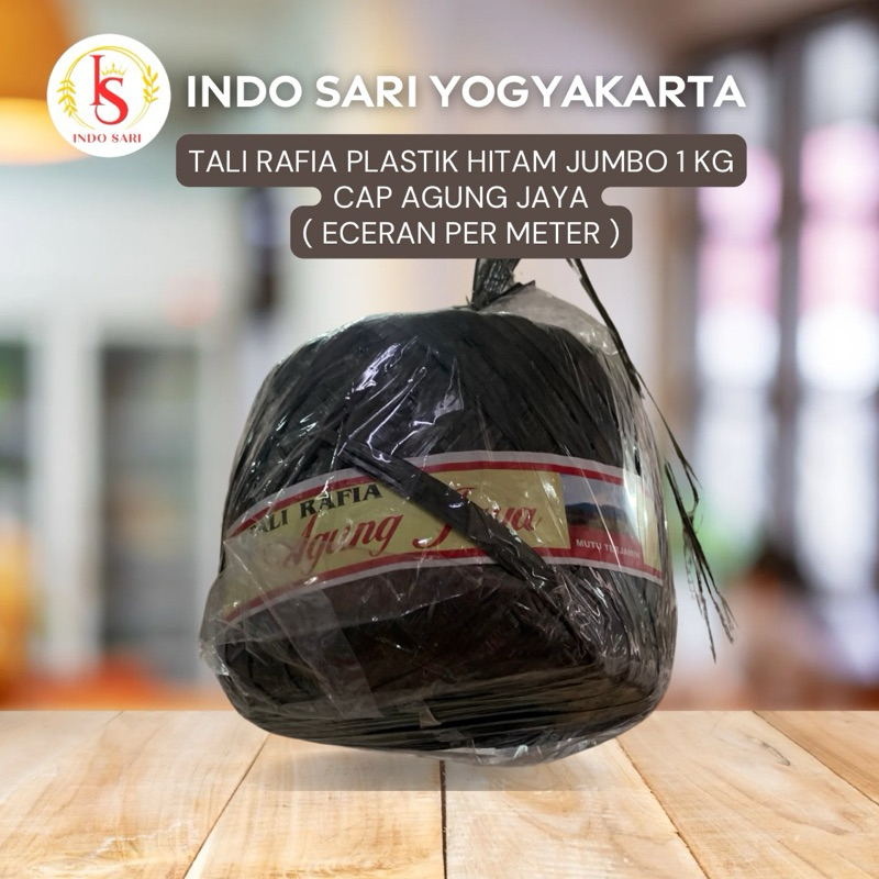 

Ecer Tali Rafia / Tali Plastik Hitam Jumbo 1 KG | Eceran ( dapat beli per meter )