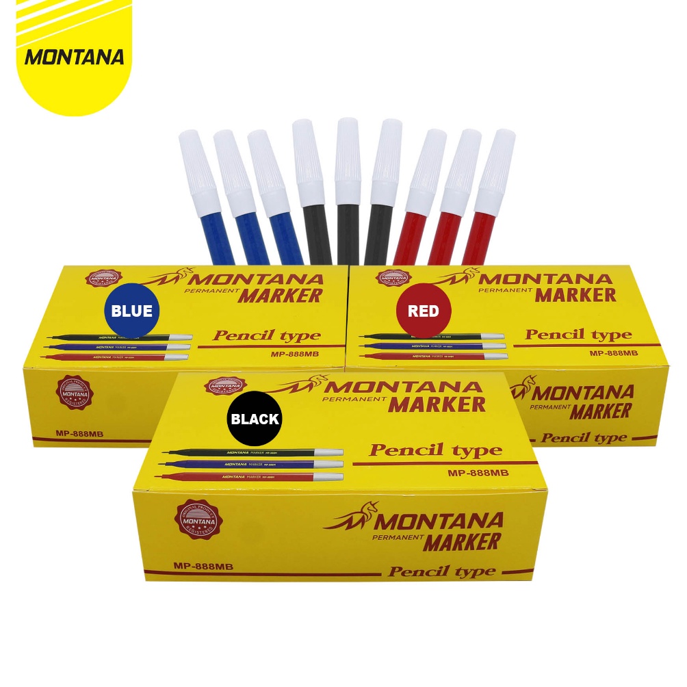 

KODE B13S Montana Spidol Marker Permanent Kecil Box Spidol Permanent MP888MB