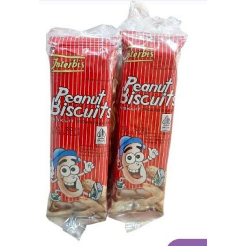 

Interbis Peanut Biscuit Renceng isi 10 Pcs@17 Gram