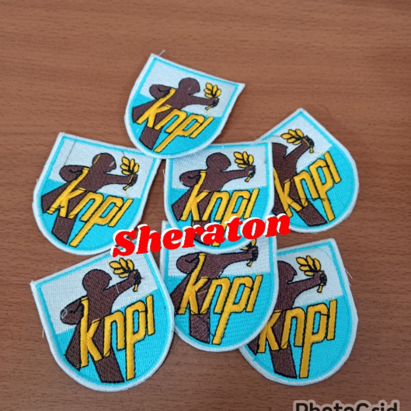 

badge patch bet bordiran logo KNPI