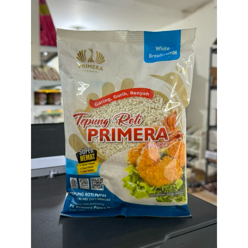 

Primera panko white bread crumbs / tepung roti putih / tepung panir putih 225gr