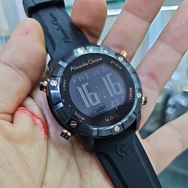 jam tangan pria digital ALEXANDRE CHRISTIE 9373 MHRIPBARG