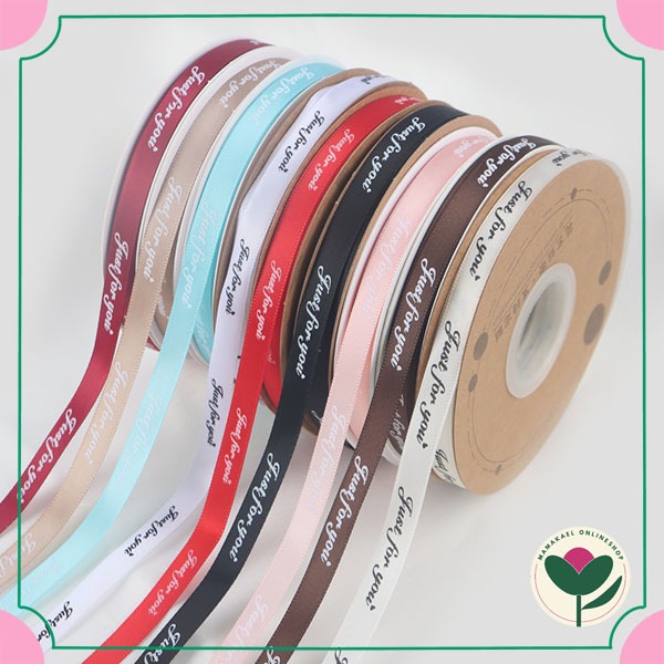 

1 meter pita meteran lebar 1 cm just for you ribbon pita satin tulisan just for you buket bunga MK1857