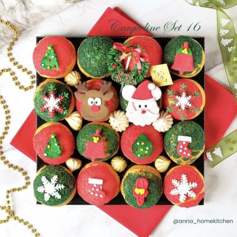 

Set 16 Craqueline Edisi Natal / Kue Craqueline Christmas / Hampers Kue Natal / Christmas Gift