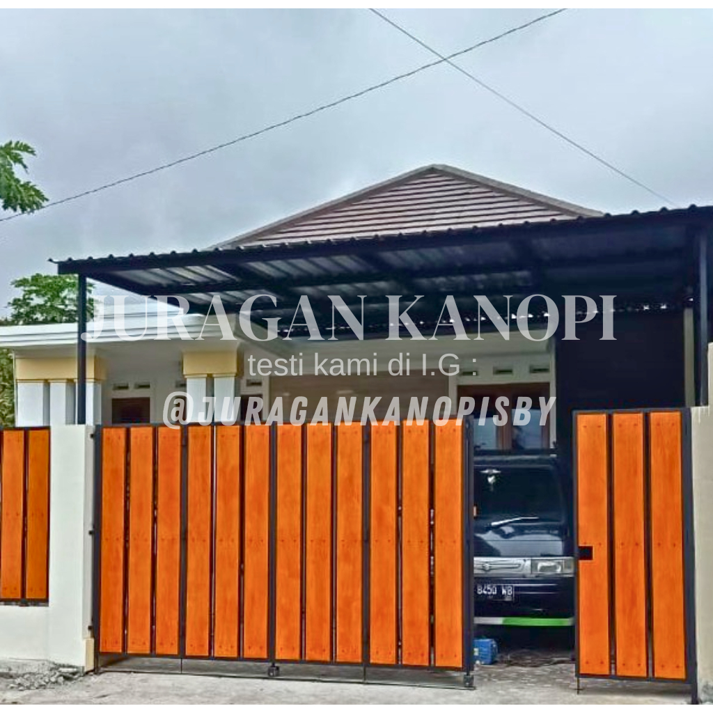 pagar grc Lisplank motif kayu terpasang