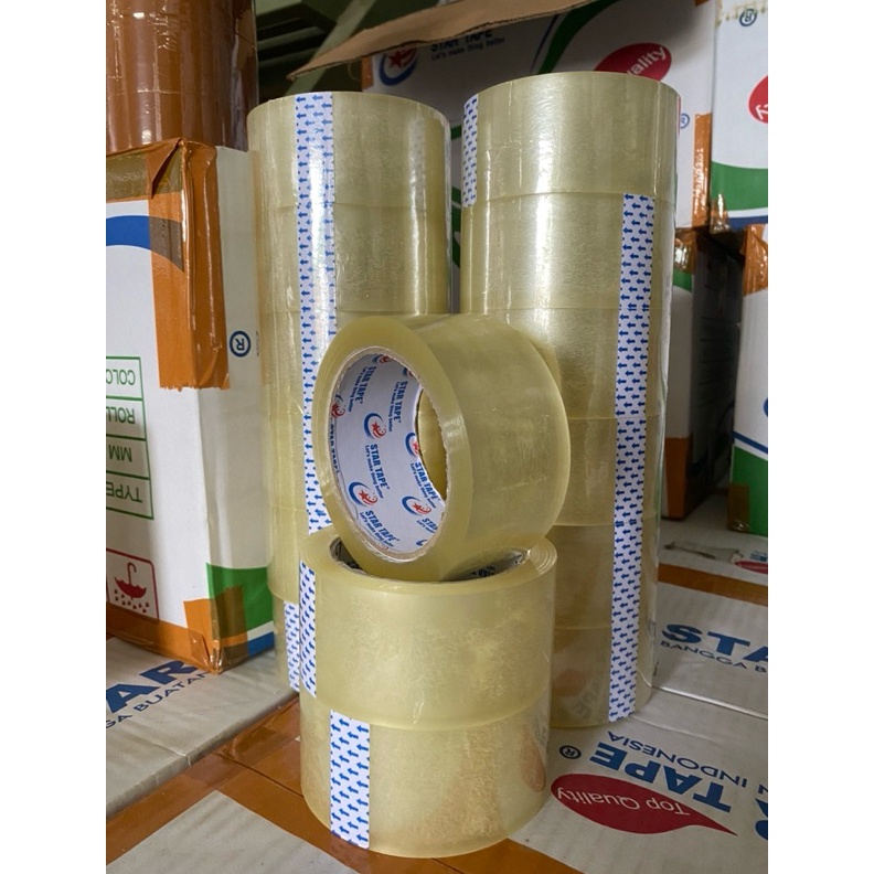 

KODE X87N LAKBAN 1 DUS BENING PUTIH 1 YARD X 48MM LENGKET STAR TAPE KUALITAS TERBAIK MURAH