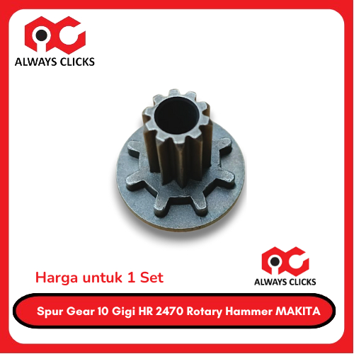 Spur Gear 10 Gigi HR 2470 Rotary Hammer Makit4 Mesin Bor Bobok