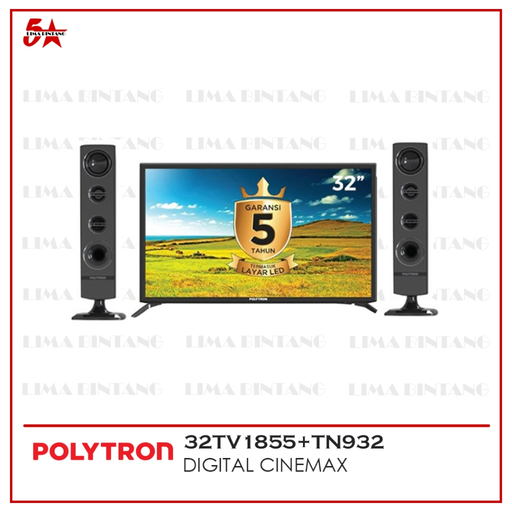 LED TV 32" HD POLYTRON PLD 32TV1855 PLD 32TV1855 CINEMAX SOUND TOWER - 32TV1855