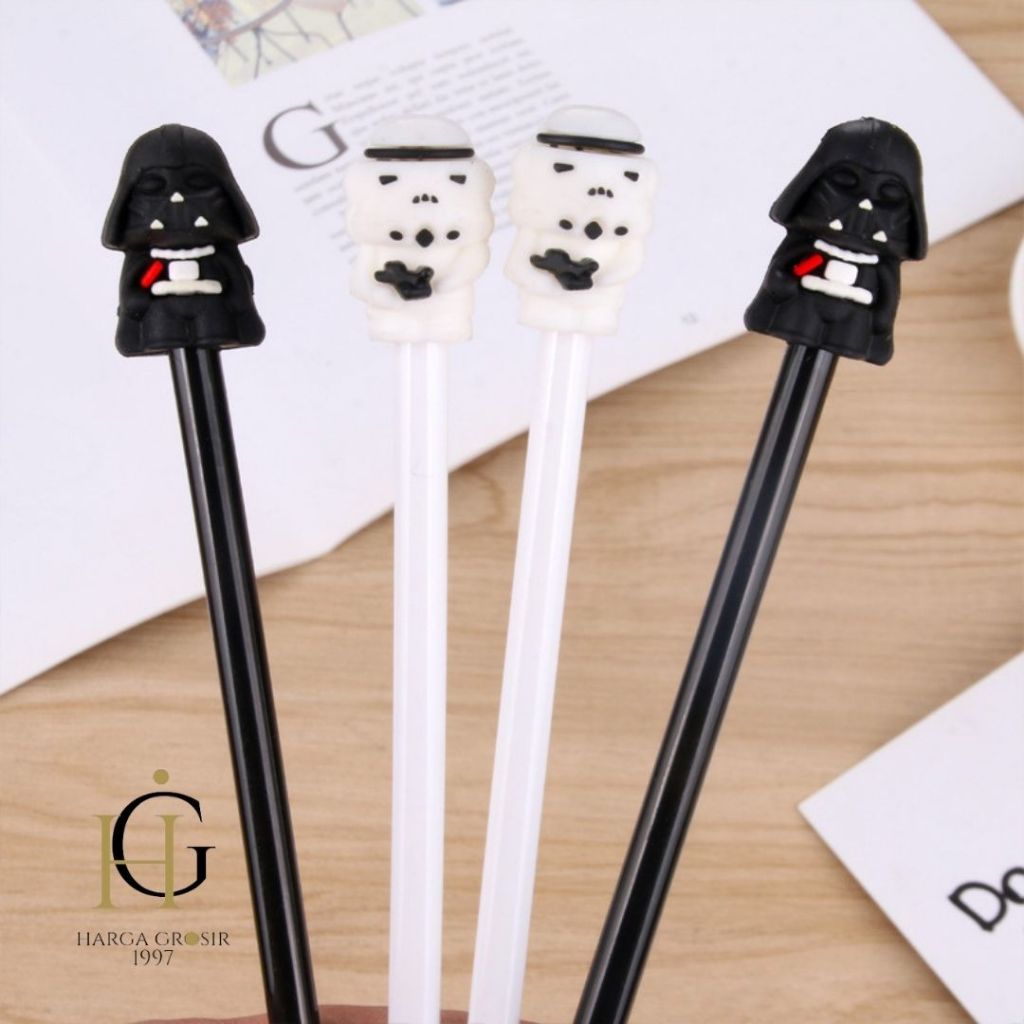 1 PCS PULPEN GEL EDISI STAR WARS darth vader Bolpen Karakter Alat Tulis Sekolah Tinta Hitam Bisa Cod