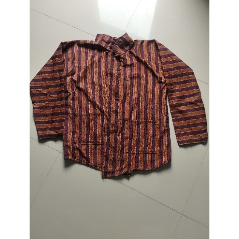 surjan lurik dewasa warna ungu ukuran lengkap