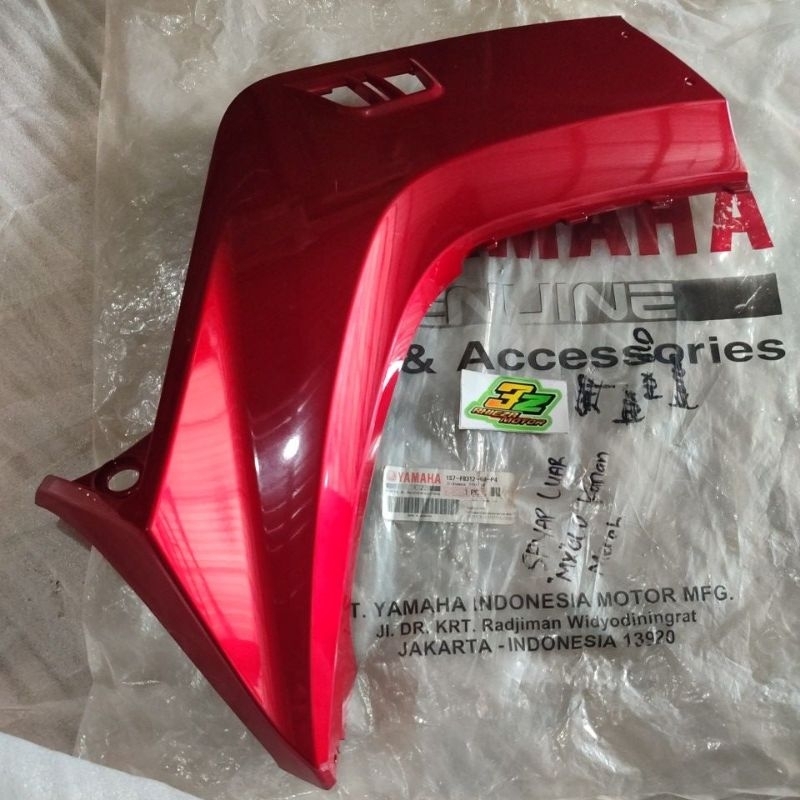 Legshield leksil sayap luar kanan jupiter mx lama old 1S7 merah marun maroon drmk original ygp / 1S7