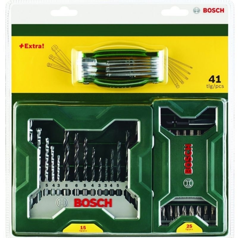 BOSCH MATA BOR + MATA OBENG + KUNCI L Kombinasi