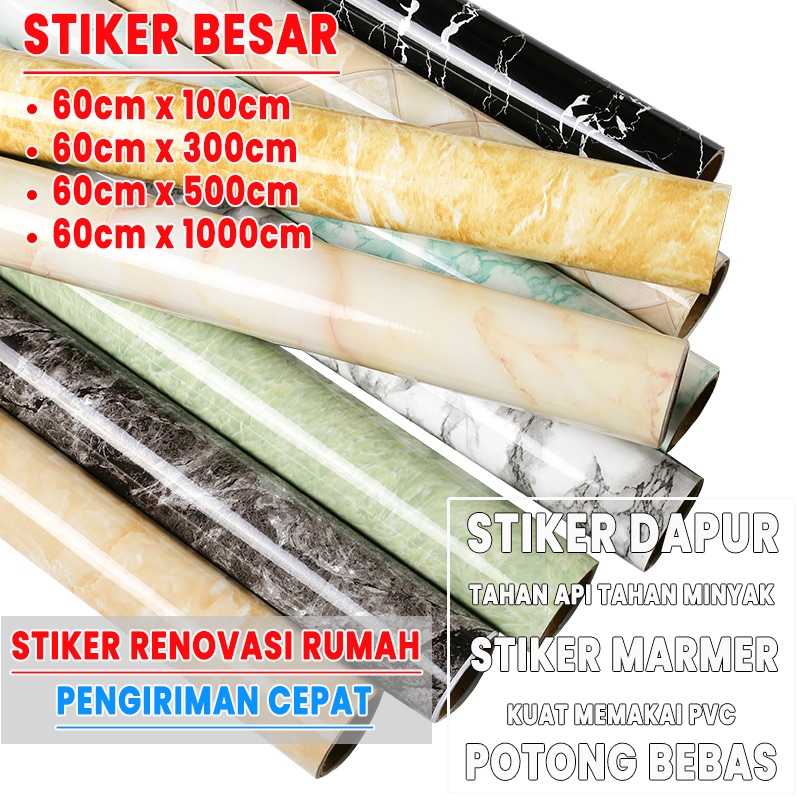 【COD】wallpaper marmer wallpaper meja dapur wallpaper sticker dapur wallpaper stiker dapur wallpaper 