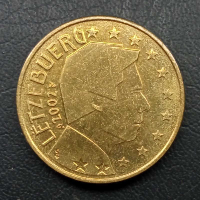 Koin Luxembourg 50 Euro Cents tahun acak