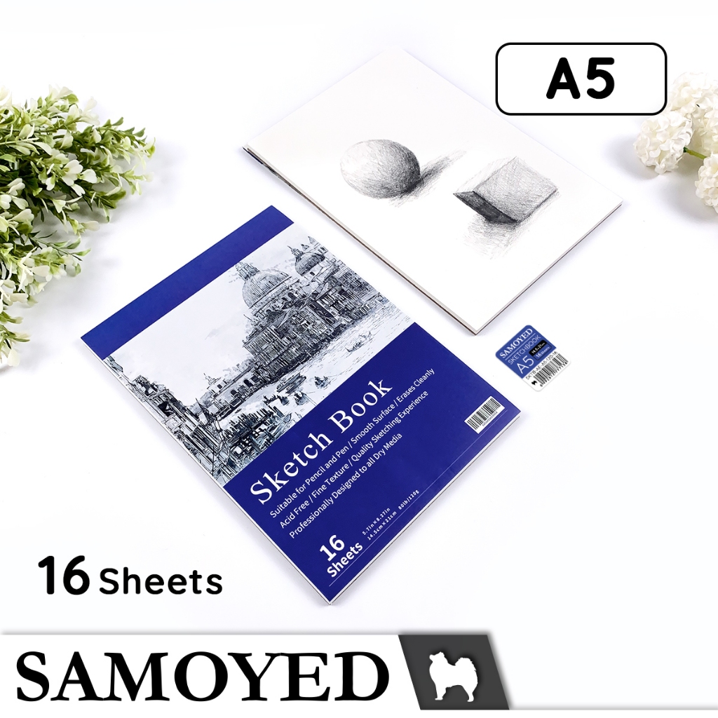 

Buku Gambar / Sketsa / Drawing / Sketch Book / Pad / Sketchbook / Sketchpad A5 120 gsm Samoyed SKTB-AE-A5