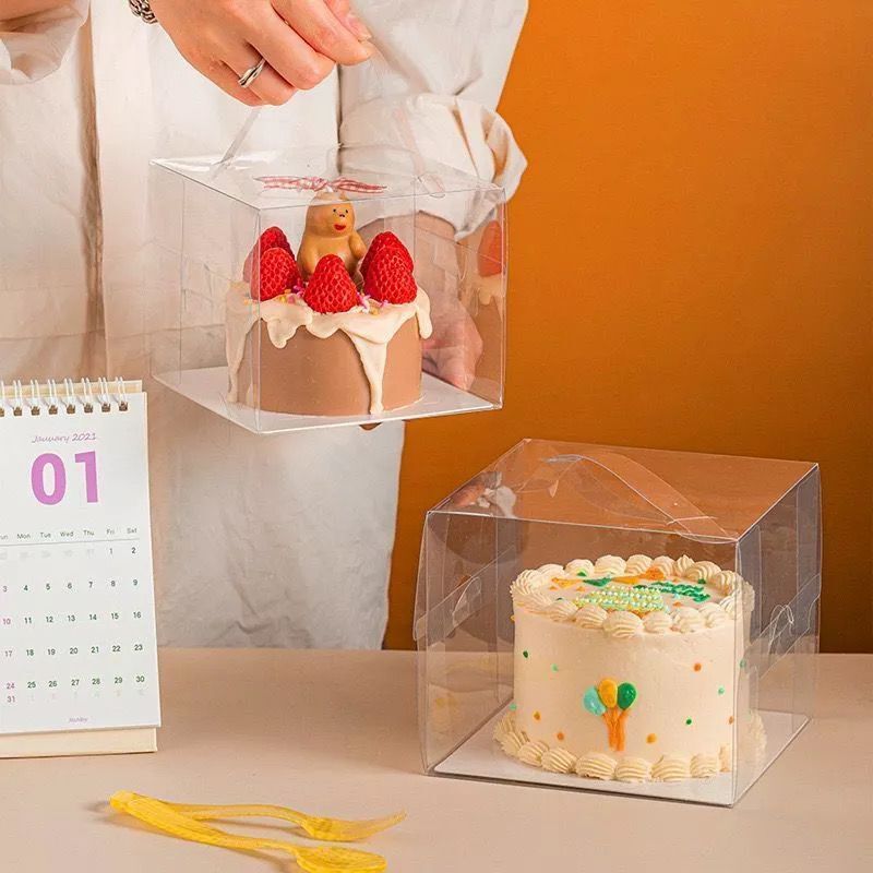 

Box Kue Mika Transparan / Cake Box korea / Kotak Kue Mika Ulang tahun
