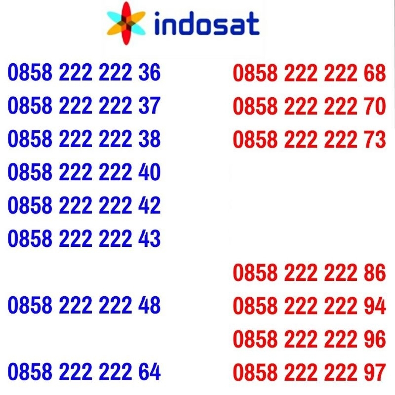 IM3 Ooredoo Nomor Cantik Kartu Perdana