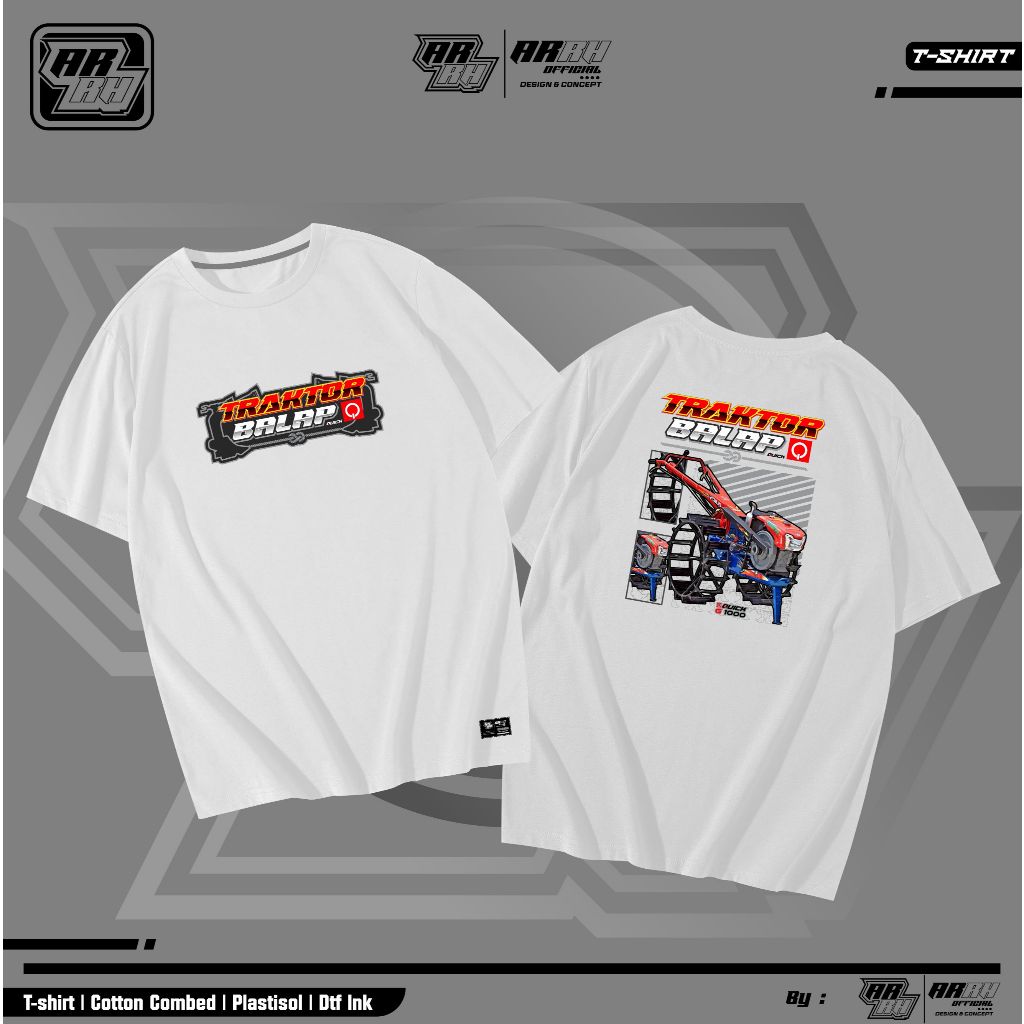 Kaos Traktor balap T-shirt Traktor Sawah Premium Katun