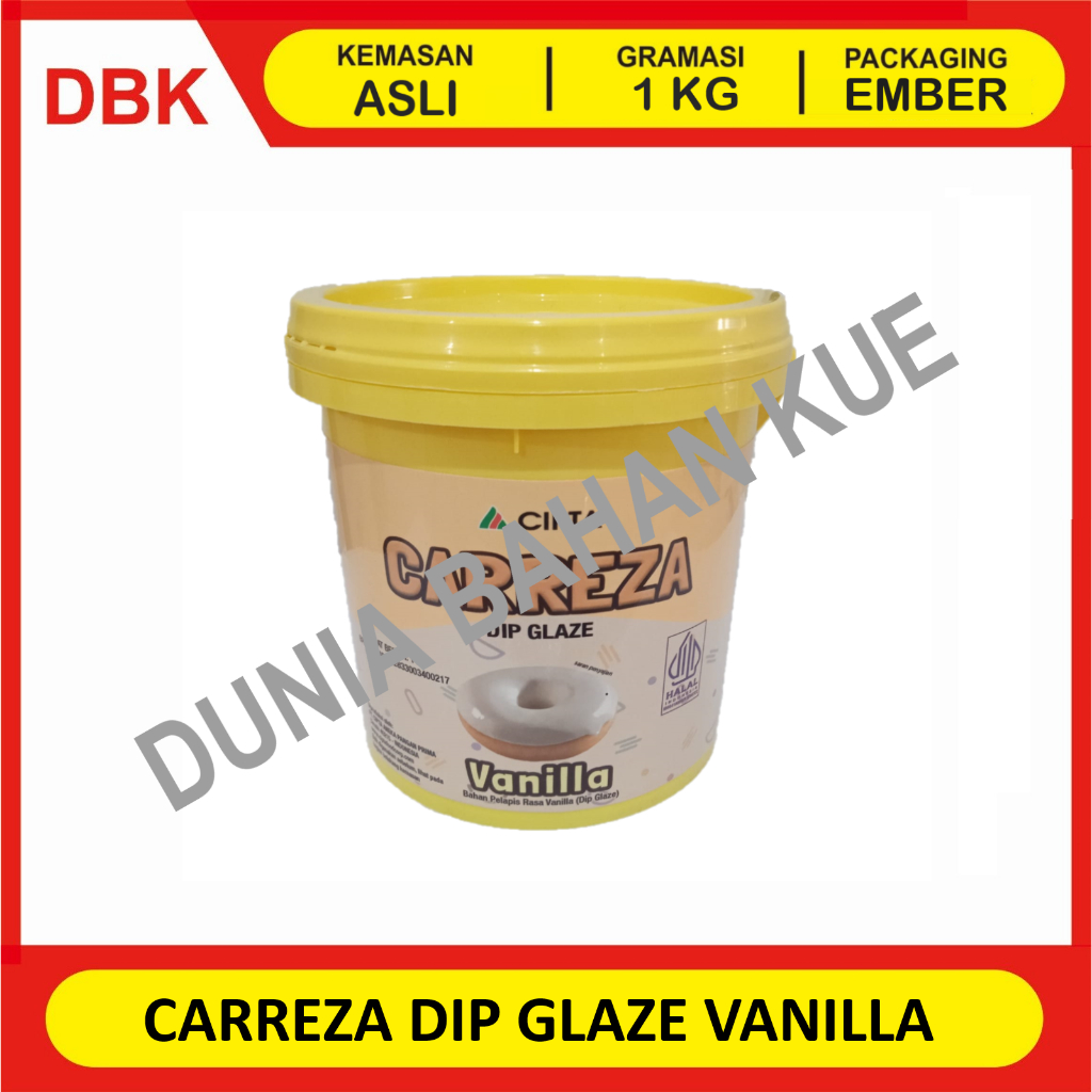 

GLAZE VANILA 1 KG / VANILLA DIP GLAZE SELAI OLESAN TOPPING