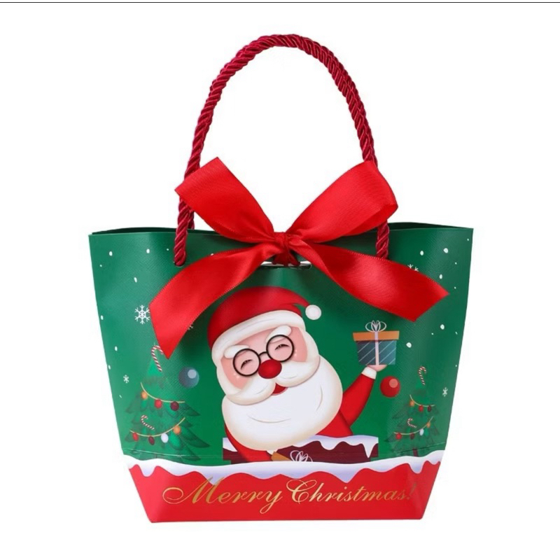 

TAS KADO GOODIE BAG PREMIUM MERRY CHRISTMAS NATAL DENGAN PITA DAN TALI JINJING