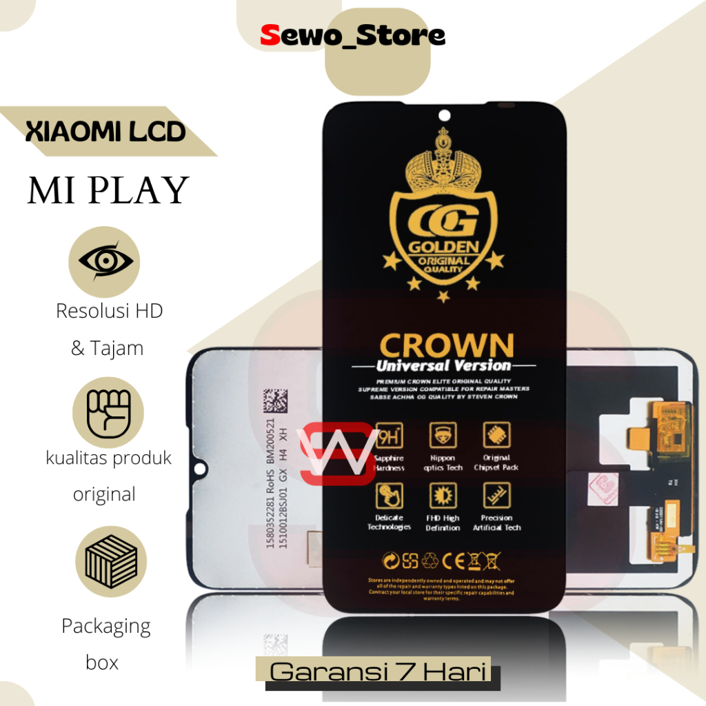 LCD XIAOMI MI PLAY / TOUCHSCREEN MI PLAY ORIGINAL FULLSET COMPLETE