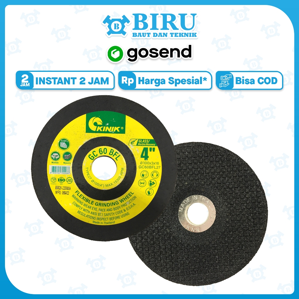 KINIK Batu Poles 4 " inch GC 60 kaca granit Gerinda Gurinda GC60 GC80 GC100 GC120