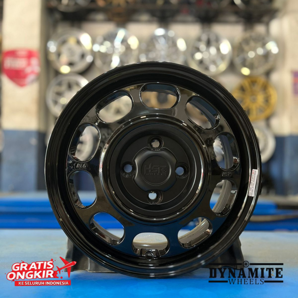 Velg Mobil Retro Klasik R14 HSR Wheel Lubang 4 Single Pcd Ring 14 Retro Model Kaleng Baru