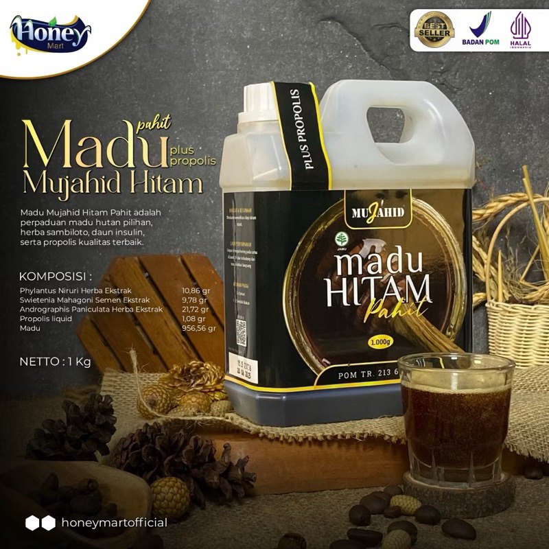 

MADU HITAM PAHIT MUJAHID 1Kg