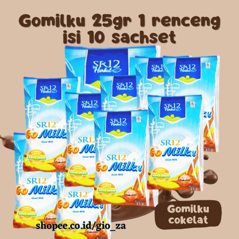 

Gomilku SR12 rasa cokelat 10 sachset - Susu kambing etawa